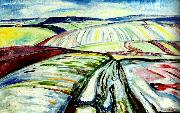 Edvard Munch aker i sno oil painting reproduction